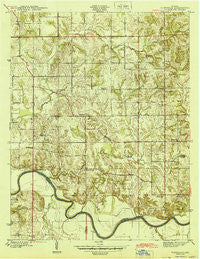Glendale Indiana Historical topographic map, 1:24000 scale, 7.5 X 7.5 Minute, Year 1944
