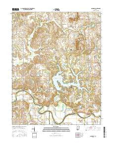 Glendale Indiana Current topographic map, 1:24000 scale, 7.5 X 7.5 Minute, Year 2016