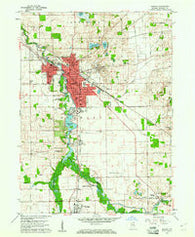 Goshen Indiana Historical topographic map, 1:24000 scale, 7.5 X 7.5 Minute, Year 1959