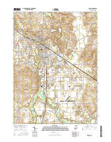 Goshen Indiana Current topographic map, 1:24000 scale, 7.5 X 7.5 Minute, Year 2016