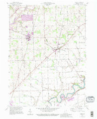 Grabill Indiana Historical topographic map, 1:24000 scale, 7.5 X 7.5 Minute, Year 1992