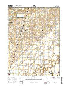 Grabill Indiana Current topographic map, 1:24000 scale, 7.5 X 7.5 Minute, Year 2016
