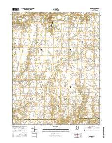 Grammer Indiana Current topographic map, 1:24000 scale, 7.5 X 7.5 Minute, Year 2016