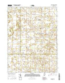 Grass Creek Indiana Current topographic map, 1:24000 scale, 7.5 X 7.5 Minute, Year 2016