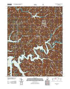 Greenbrier Indiana Historical topographic map, 1:24000 scale, 7.5 X 7.5 Minute, Year 2011