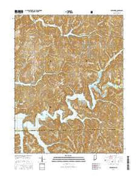 Greenbrier Indiana Current topographic map, 1:24000 scale, 7.5 X 7.5 Minute, Year 2016