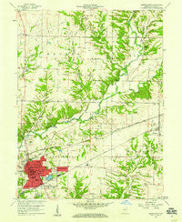 Greencastle Indiana Historical topographic map, 1:24000 scale, 7.5 X 7.5 Minute, Year 1958
