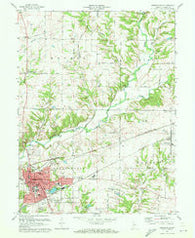 Greencastle Indiana Historical topographic map, 1:24000 scale, 7.5 X 7.5 Minute, Year 1970