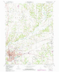 Greencastle Indiana Historical topographic map, 1:24000 scale, 7.5 X 7.5 Minute, Year 1970