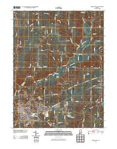 Greencastle Indiana Historical topographic map, 1:24000 scale, 7.5 X 7.5 Minute, Year 2010