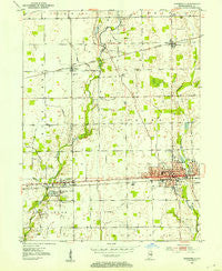 Greenfield Indiana Historical topographic map, 1:24000 scale, 7.5 X 7.5 Minute, Year 1952