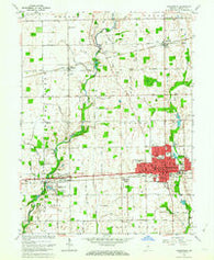Greenfield Indiana Historical topographic map, 1:24000 scale, 7.5 X 7.5 Minute, Year 1962