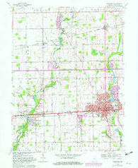 Greenfield Indiana Historical topographic map, 1:24000 scale, 7.5 X 7.5 Minute, Year 1962