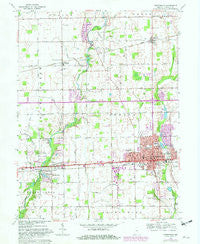 Greenfield Indiana Historical topographic map, 1:24000 scale, 7.5 X 7.5 Minute, Year 1962