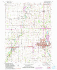 Greenfield Indiana Historical topographic map, 1:24000 scale, 7.5 X 7.5 Minute, Year 1962