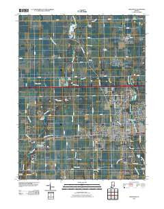 Greenfield Indiana Historical topographic map, 1:24000 scale, 7.5 X 7.5 Minute, Year 2010