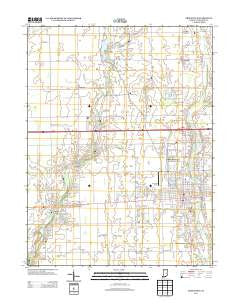 Greenfield Indiana Historical topographic map, 1:24000 scale, 7.5 X 7.5 Minute, Year 2013