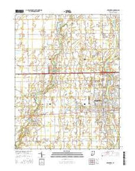 Greenfield Indiana Current topographic map, 1:24000 scale, 7.5 X 7.5 Minute, Year 2016