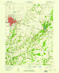 Greensburg Indiana Historical topographic map, 1:24000 scale, 7.5 X 7.5 Minute, Year 1958