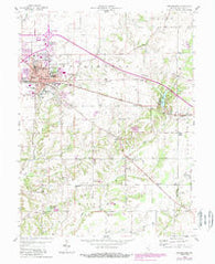 Greensburg Indiana Historical topographic map, 1:24000 scale, 7.5 X 7.5 Minute, Year 1958