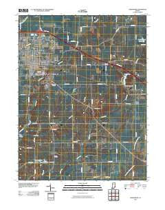 Greensburg Indiana Historical topographic map, 1:24000 scale, 7.5 X 7.5 Minute, Year 2010