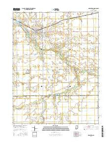Greentown Indiana Current topographic map, 1:24000 scale, 7.5 X 7.5 Minute, Year 2016