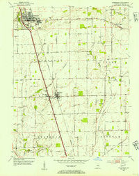 Greenwood Indiana Historical topographic map, 1:24000 scale, 7.5 X 7.5 Minute, Year 1953