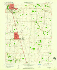 Greenwood Indiana Historical topographic map, 1:24000 scale, 7.5 X 7.5 Minute, Year 1959