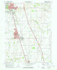 Greenwood Indiana Historical topographic map, 1:24000 scale, 7.5 X 7.5 Minute, Year 1973