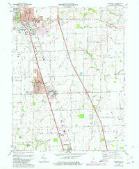 Greenwood Indiana Historical topographic map, 1:24000 scale, 7.5 X 7.5 Minute, Year 1973