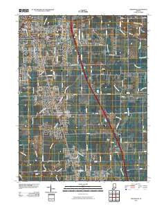 Greenwood Indiana Historical topographic map, 1:24000 scale, 7.5 X 7.5 Minute, Year 2010
