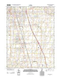 Greenwood Indiana Historical topographic map, 1:24000 scale, 7.5 X 7.5 Minute, Year 2013