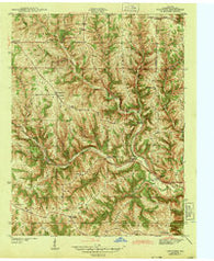 Guilford Indiana Historical topographic map, 1:24000 scale, 7.5 X 7.5 Minute, Year 1943