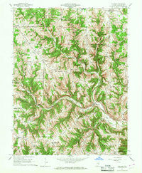 Guilford Indiana Historical topographic map, 1:24000 scale, 7.5 X 7.5 Minute, Year 1966