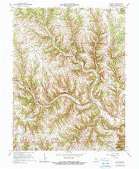 Guilford Indiana Historical topographic map, 1:24000 scale, 7.5 X 7.5 Minute, Year 1966