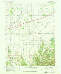 Hall Indiana Historical topographic map, 1:24000 scale, 7.5 X 7.5 Minute, Year 1970
