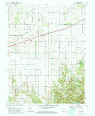 Hall Indiana Historical topographic map, 1:24000 scale, 7.5 X 7.5 Minute, Year 1970