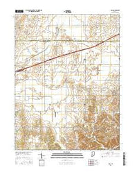 Hall Indiana Current topographic map, 1:24000 scale, 7.5 X 7.5 Minute, Year 2016