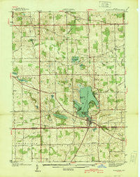 Hamilton Indiana Historical topographic map, 1:24000 scale, 7.5 X 7.5 Minute, Year 1939