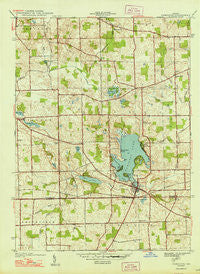 Hamilton Indiana Historical topographic map, 1:24000 scale, 7.5 X 7.5 Minute, Year 1948