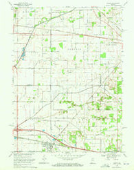 Hamlet Indiana Historical topographic map, 1:24000 scale, 7.5 X 7.5 Minute, Year 1969