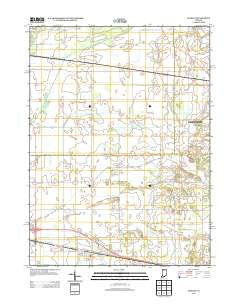 Hamlet Indiana Historical topographic map, 1:24000 scale, 7.5 X 7.5 Minute, Year 2013