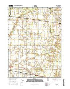 Hamlet Indiana Current topographic map, 1:24000 scale, 7.5 X 7.5 Minute, Year 2016