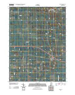 Hanna Indiana Historical topographic map, 1:24000 scale, 7.5 X 7.5 Minute, Year 2010