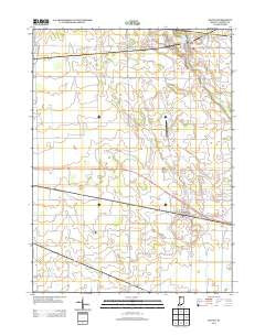 Hanna Indiana Historical topographic map, 1:24000 scale, 7.5 X 7.5 Minute, Year 2013