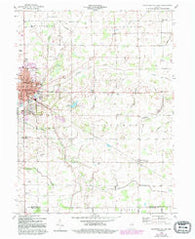 Hartford City East Indiana Historical topographic map, 1:24000 scale, 7.5 X 7.5 Minute, Year 1960