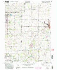 Hartford City West Indiana Historical topographic map, 1:24000 scale, 7.5 X 7.5 Minute, Year 1960