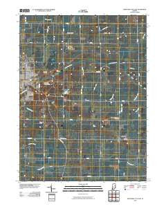 Hartford City East Indiana Historical topographic map, 1:24000 scale, 7.5 X 7.5 Minute, Year 2010