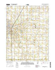 Hartford City East Indiana Current topographic map, 1:24000 scale, 7.5 X 7.5 Minute, Year 2016