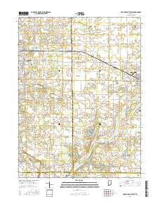 Hartford City West Indiana Current topographic map, 1:24000 scale, 7.5 X 7.5 Minute, Year 2016